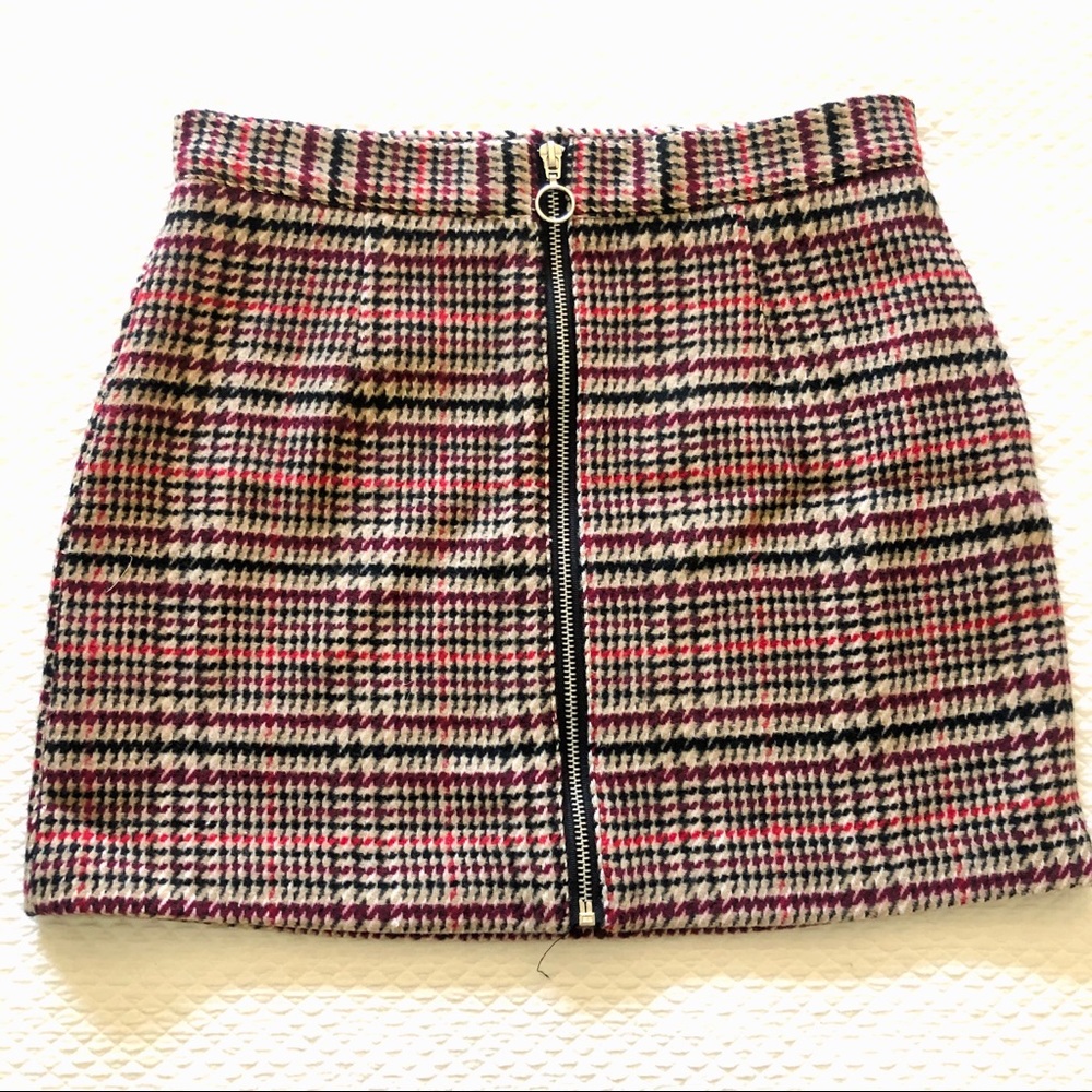 Forever 21 Plaid Zipper Skirt